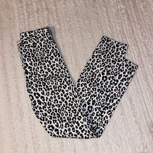 Black and white leopard jeans. Only worn once! Perfect condition!!